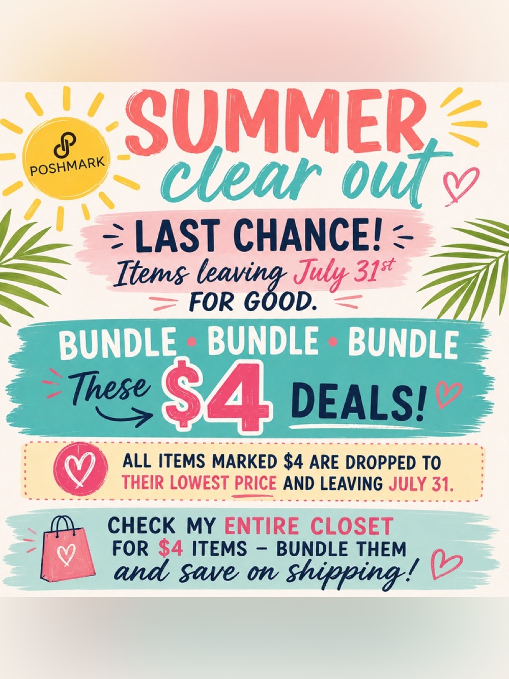 Summer Clear Out $4 Deals Promotion bundle and save